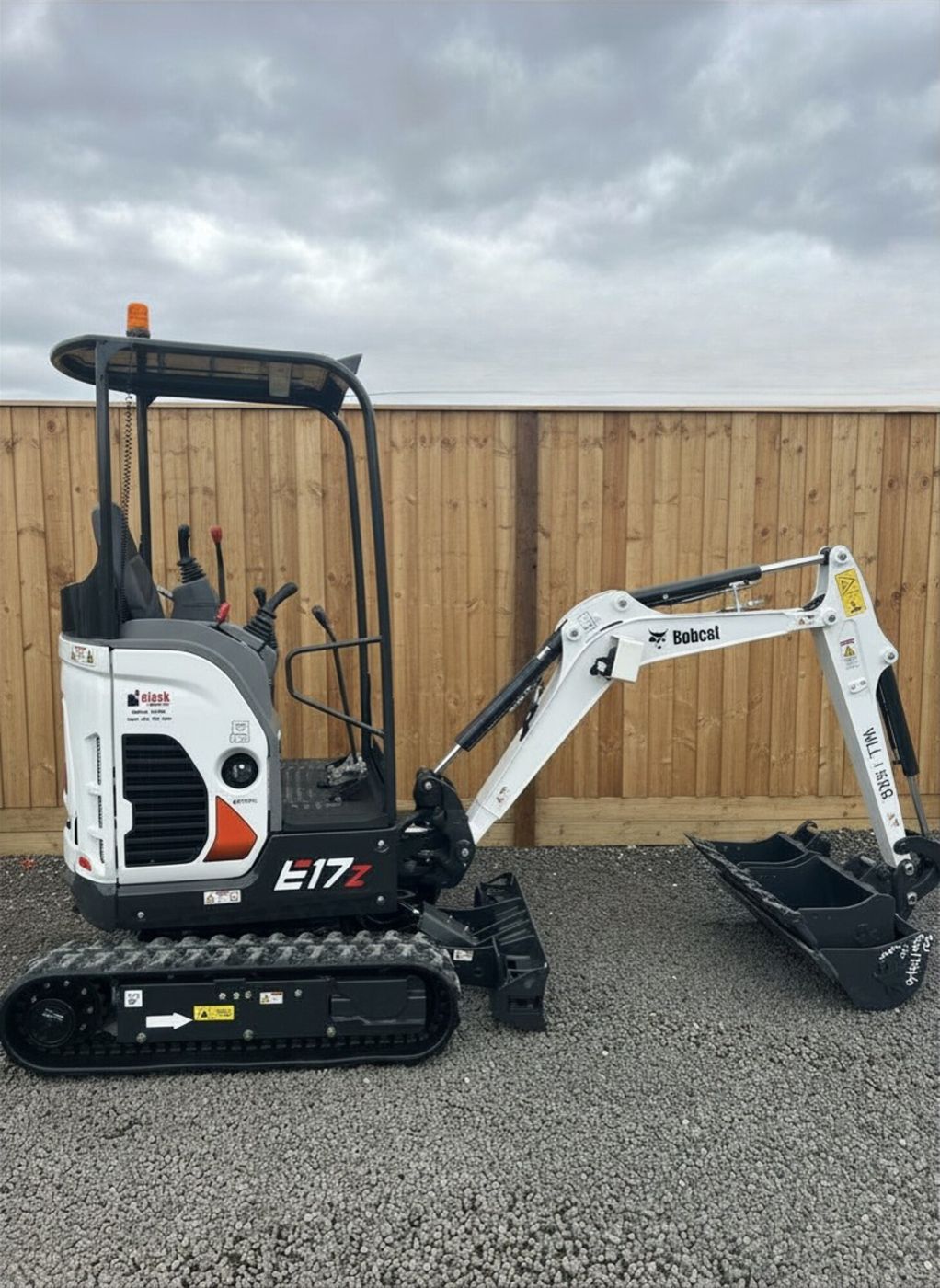 Bobcat E10 1 tonne mini excavator on a building site